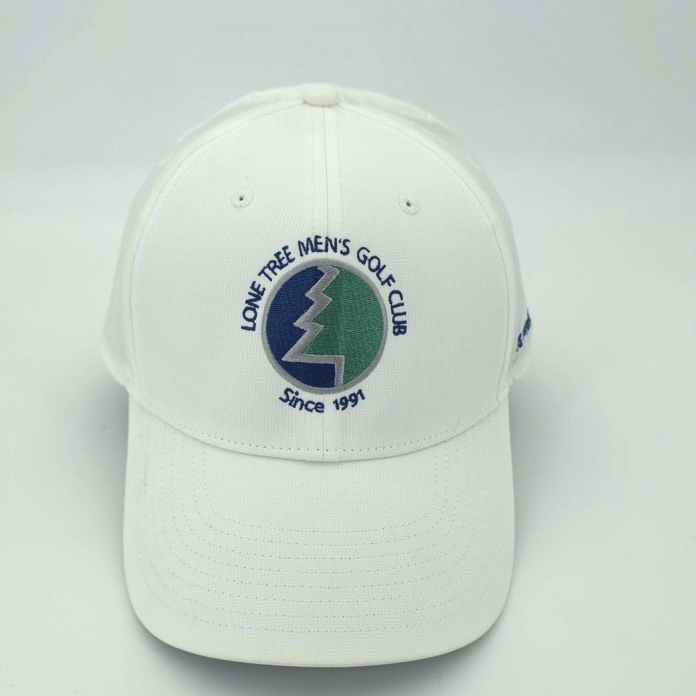 Lone Tree Mens Golf Club Hat Cap Mens Strap Back White Nike Legacy91 Sporty